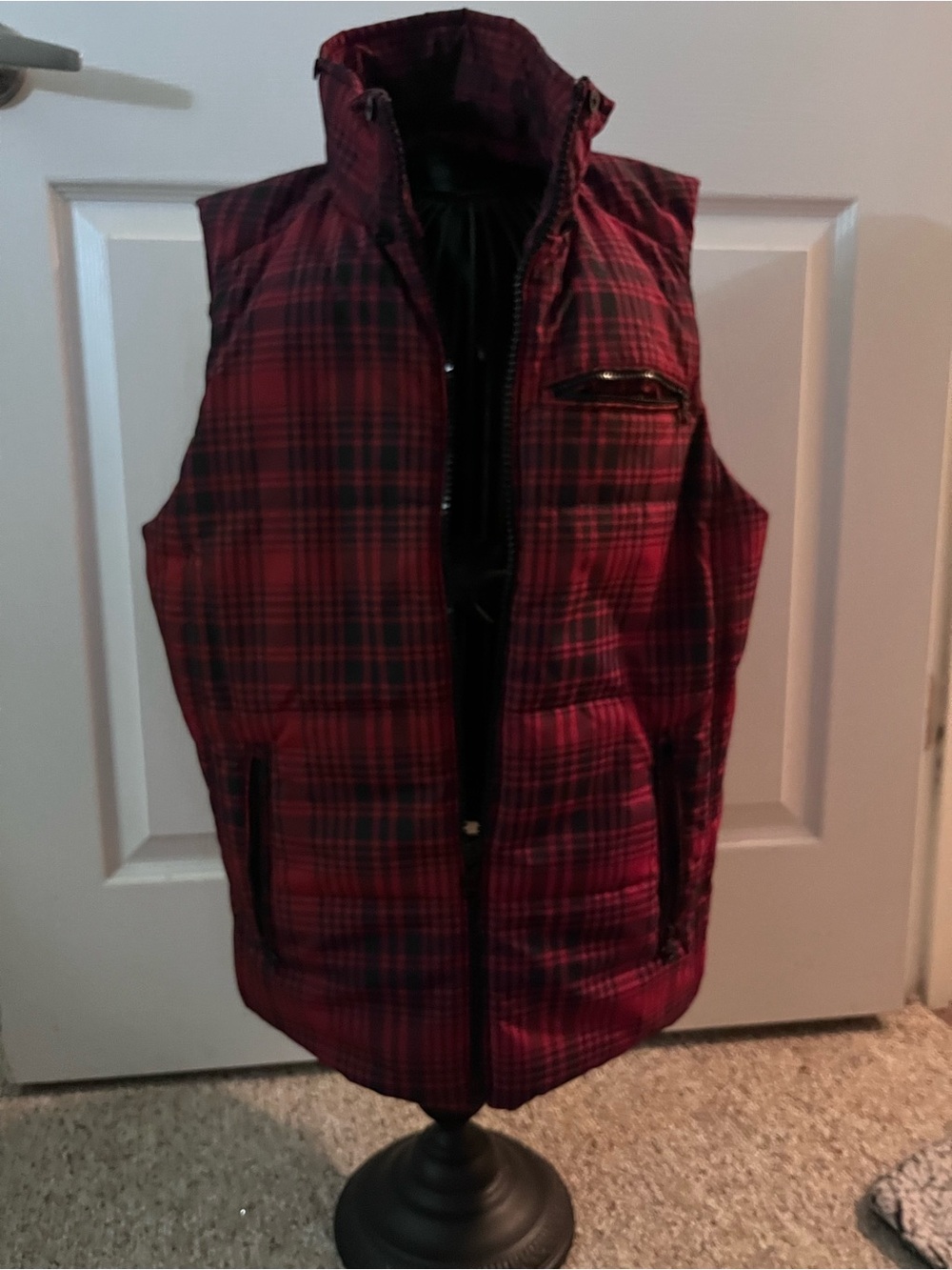Lauren Ralph Lauren Red & Black Plaid Zip Jacket